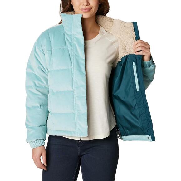 NWT Columbia ruby falls novelty corduroy jacket sz XL aqua haze corduroy - Picture 4 of 7